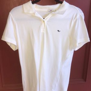 White womens golf polo